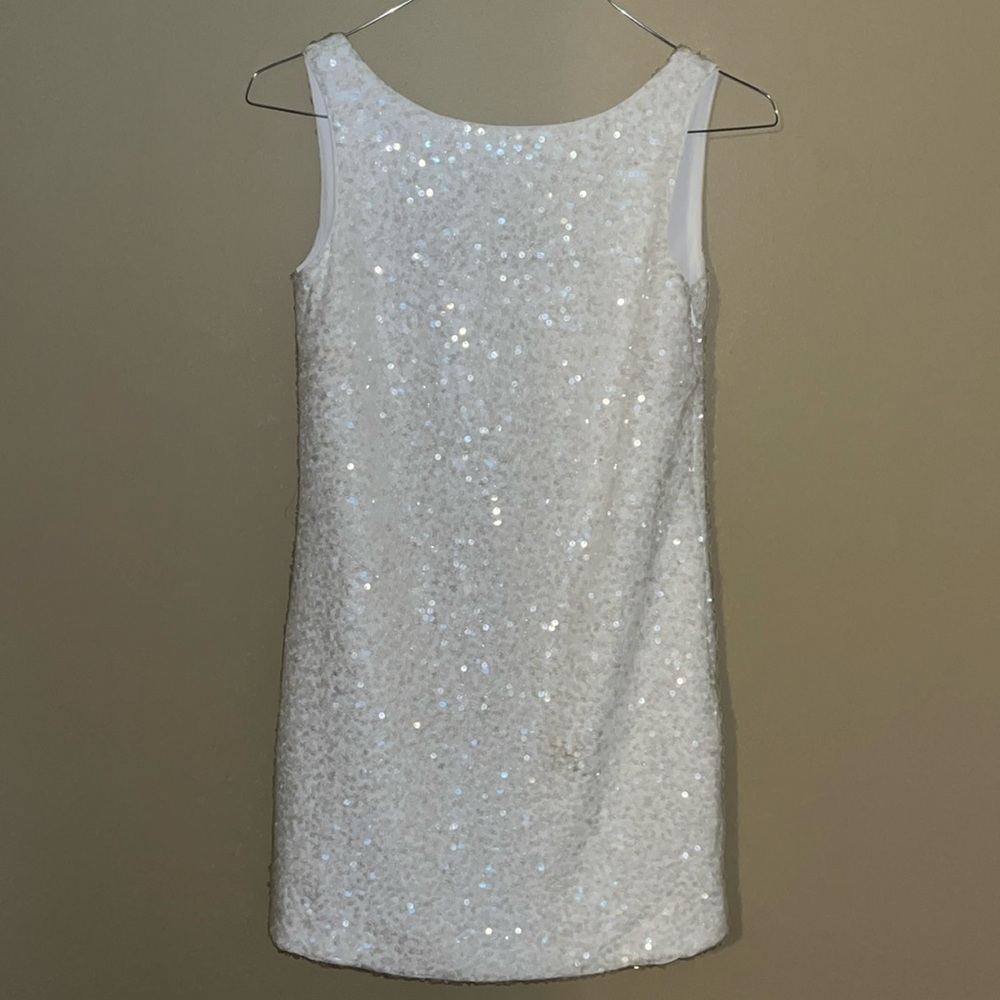 Sachin And‎ Babi Addy Sleeveless Sequin Bow-Back Shift Mini Dress, Size 0